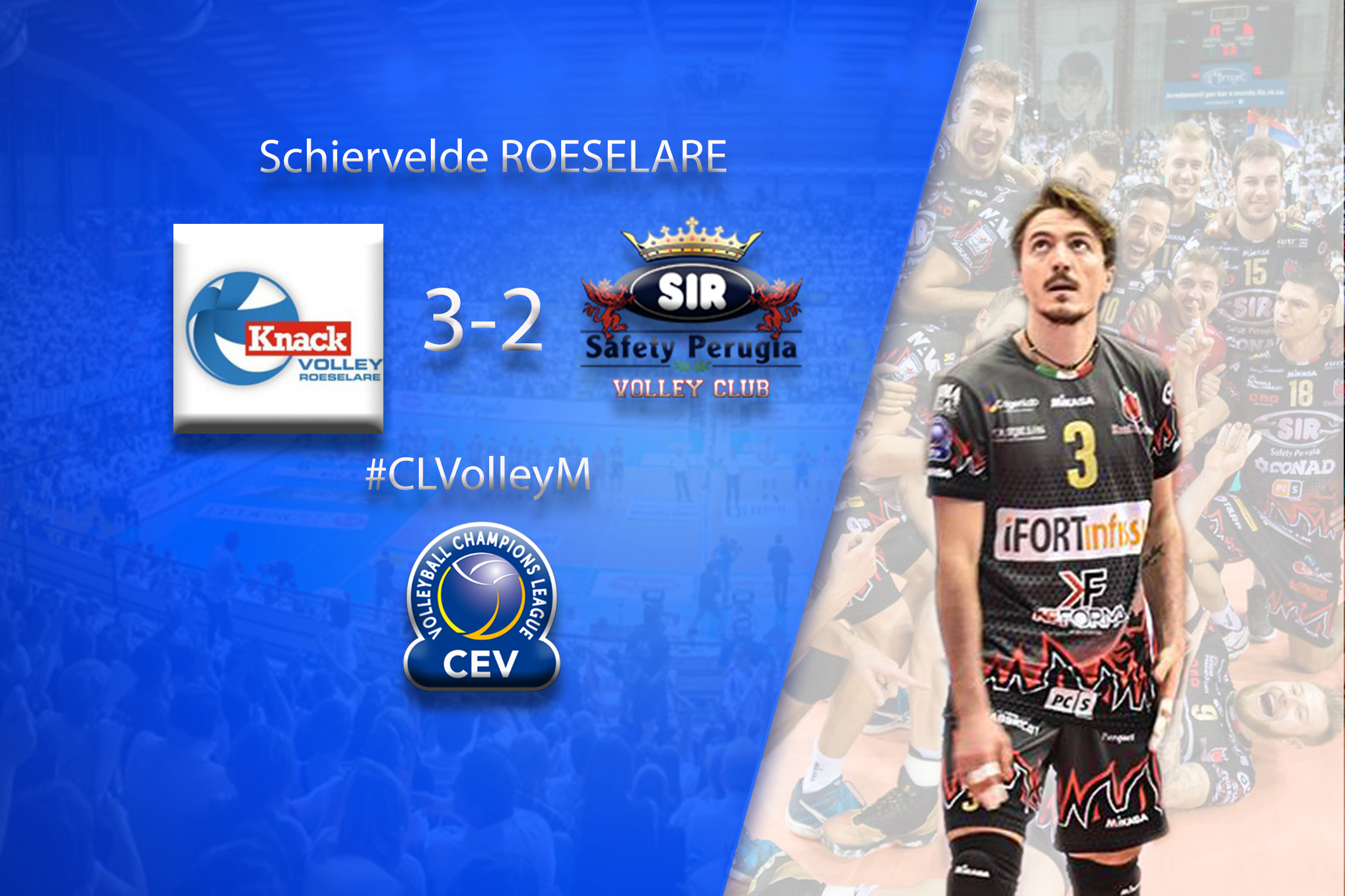 Champions League M: Perugia cade al tie break